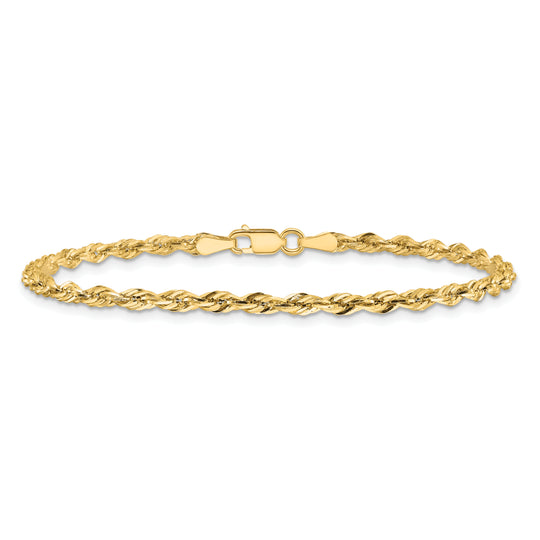 10K Yellow Gold Chain, 2.8mm, Semi-Solid