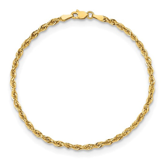 10K Yellow Gold Chain, 2.8mm, Semi-Solid