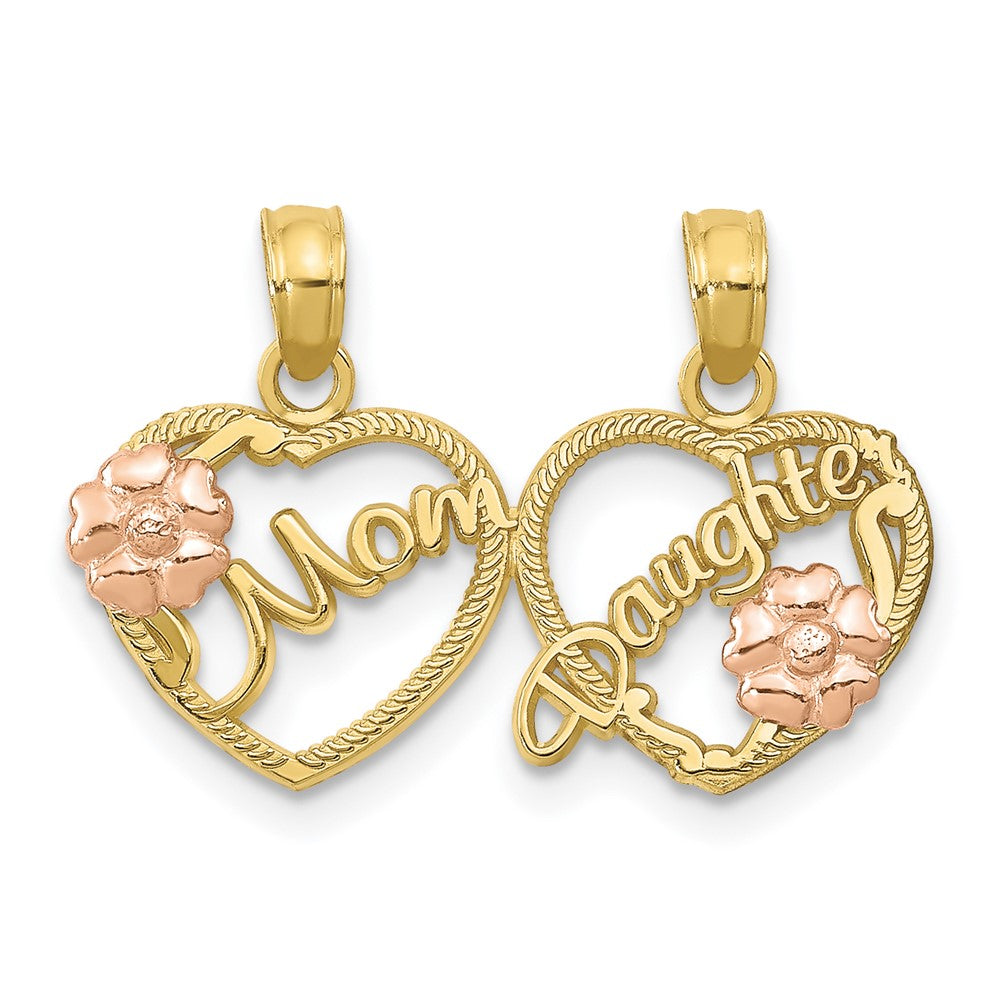 10K Two-Tone Mom-Daughter Separable Hearts Pendant – Amore Mio!