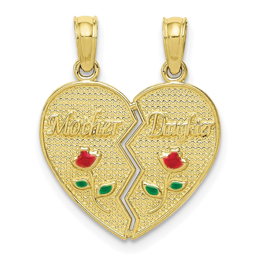 Dije de Madre e Hija en Oro de 10K Esmaltado