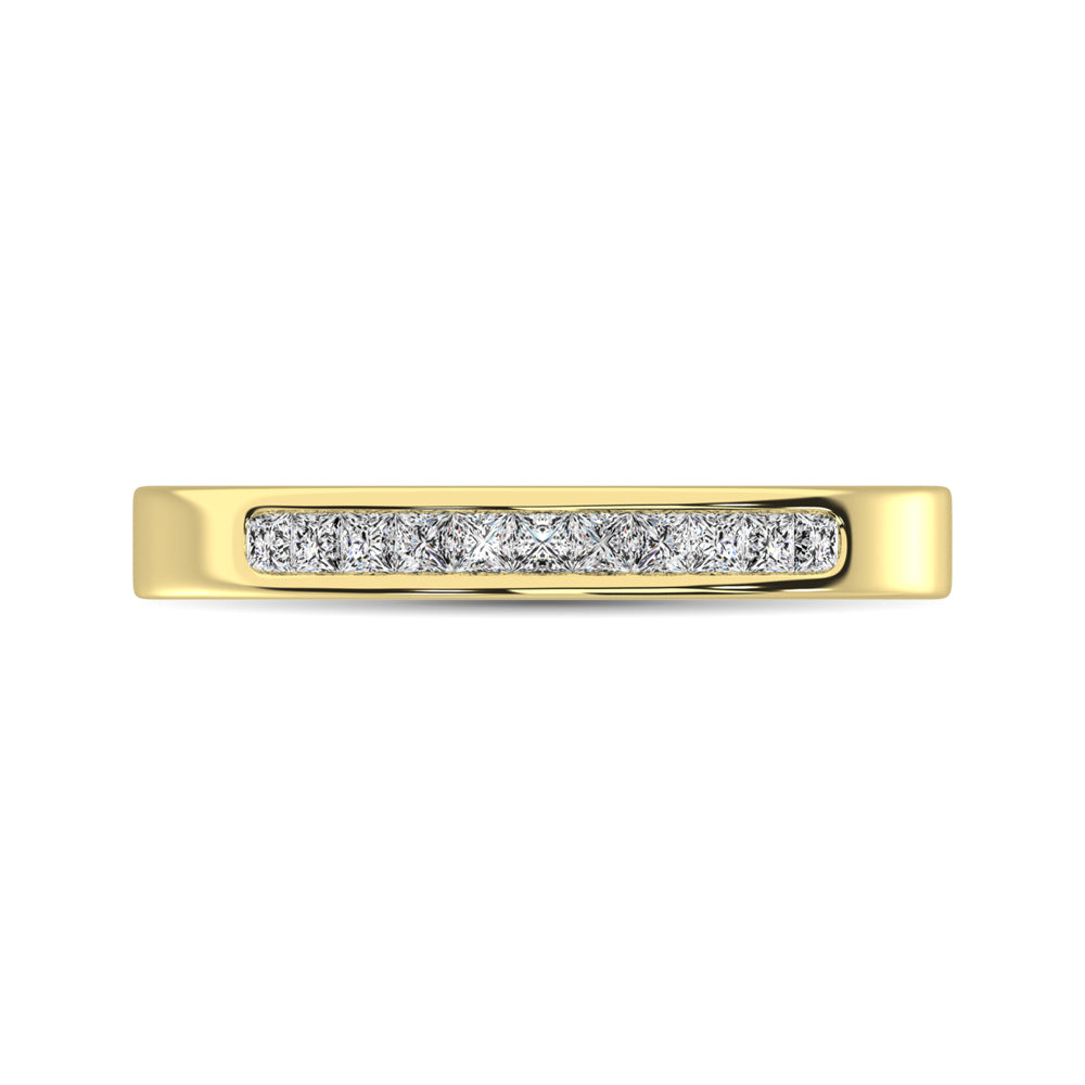 14K Yellow Gold 1/3 Carat Total Diamond Ladies' Machine Cut Band