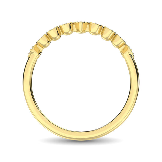 14K Yellow Gold 1/20 ct tw. Diamond Stackable Band