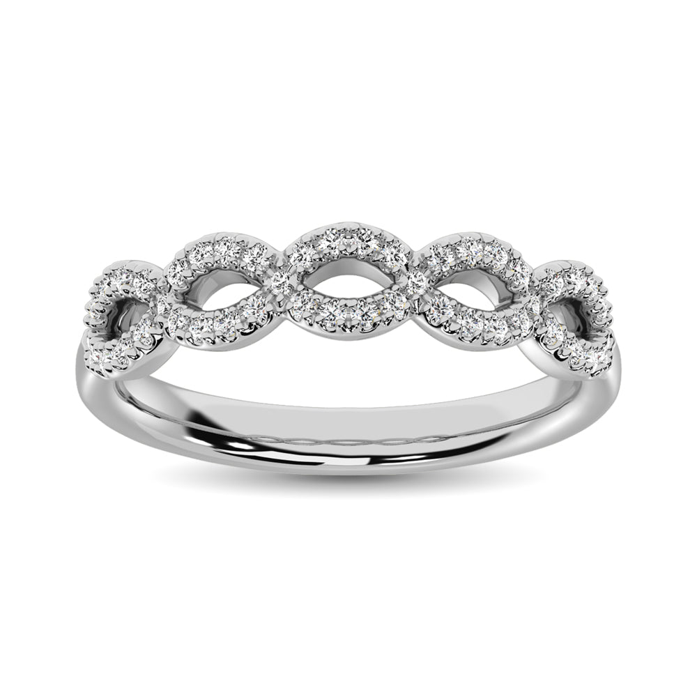 1/4 Ct. Tw. Diamond Stacked Band in 14k White Gold