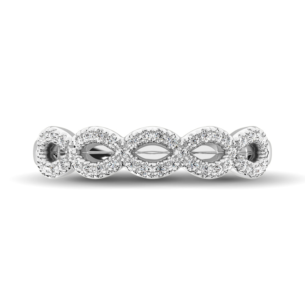 1/4 Ct. Tw. Diamond Stacked Band in 14k White Gold