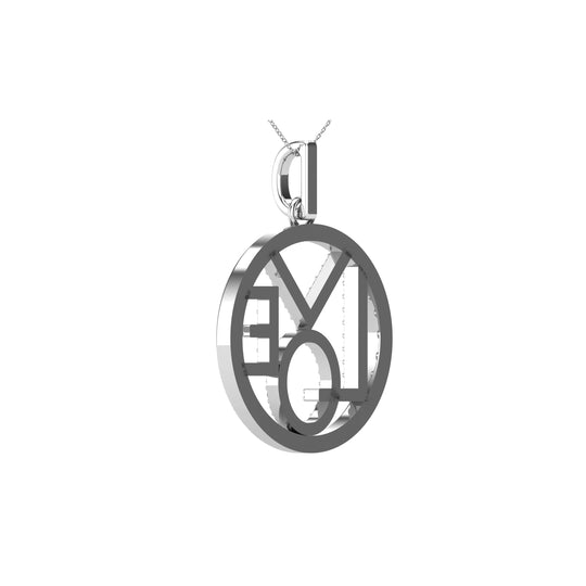 1/10 Ct. Tw. Diamond LOVE Pendant in 10K White Gold