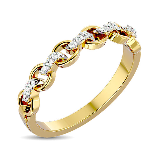 10K Yellow Gold 1/10 ct.tw. Diamond Fashion Ring