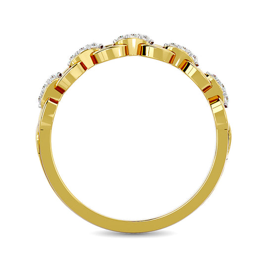 10K Yellow Gold 1/10 ct.tw. Diamond Fashion Ring