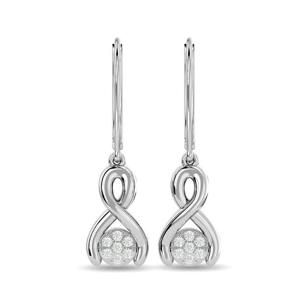 1/6 ct. Fashion Diamond Earrings in 10k White Gold