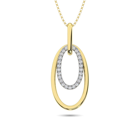 Modern pendant with 1/8 ct. total diamonds in 10K white and yellow gold