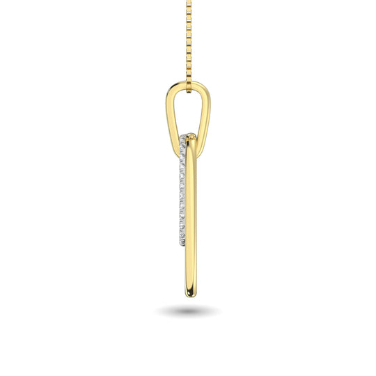 Modern pendant with 1/8 ct. total diamonds in 10K white and yellow gold
