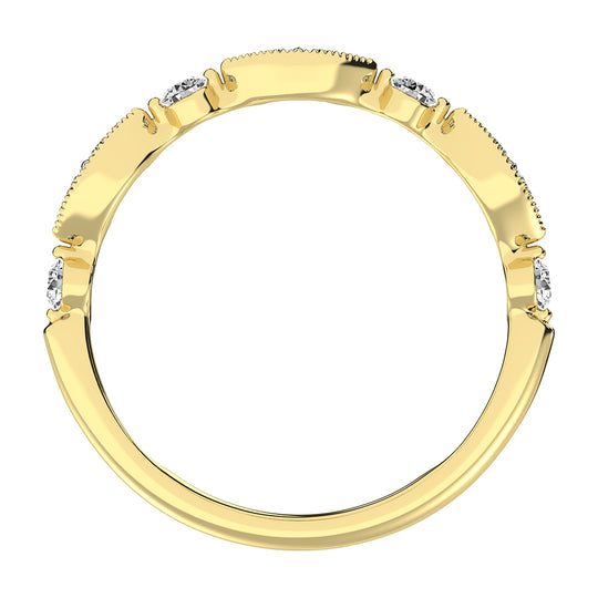 14k yellow gold 1/3 carat total. Diamond Stackable Band