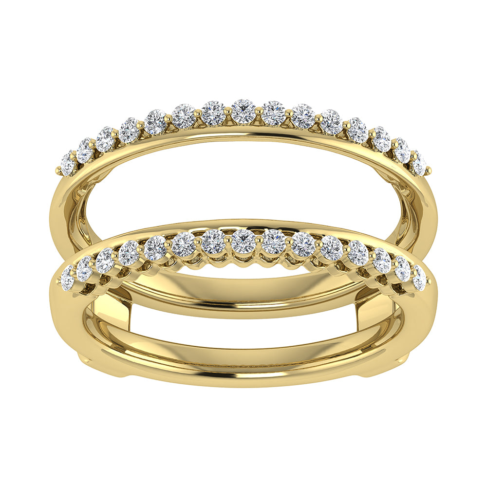 14K Yellow Gold 1/2 ct.tw. Diamond Guard Ring