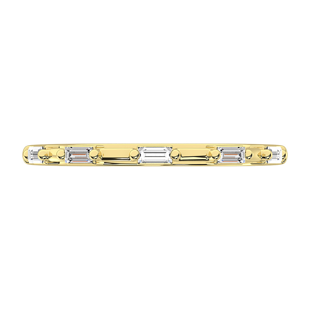 14K Yellow Gold 1/2 ct.tw. Diamond Curved Band