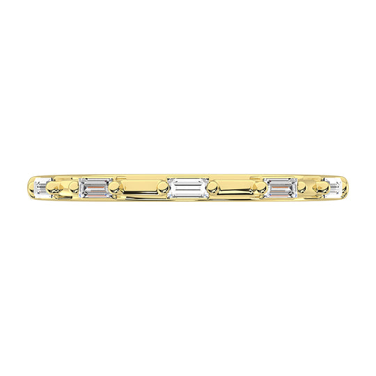 14K Yellow Gold 1/2 ct.tw. Diamond Curved Band