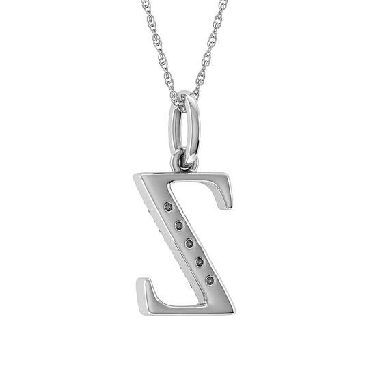 1/20 Ct. Tw. Diamond Letter Z Pendant in 10K White Gold
