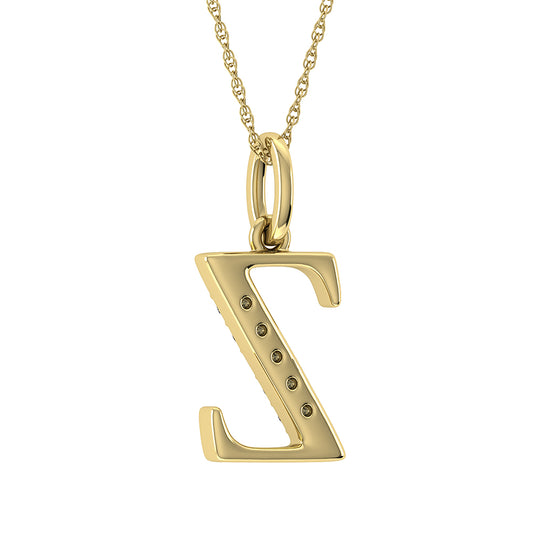 1/20 Ct. Tw. Diamond Letter Z Pendant in 10K Yellow Gold