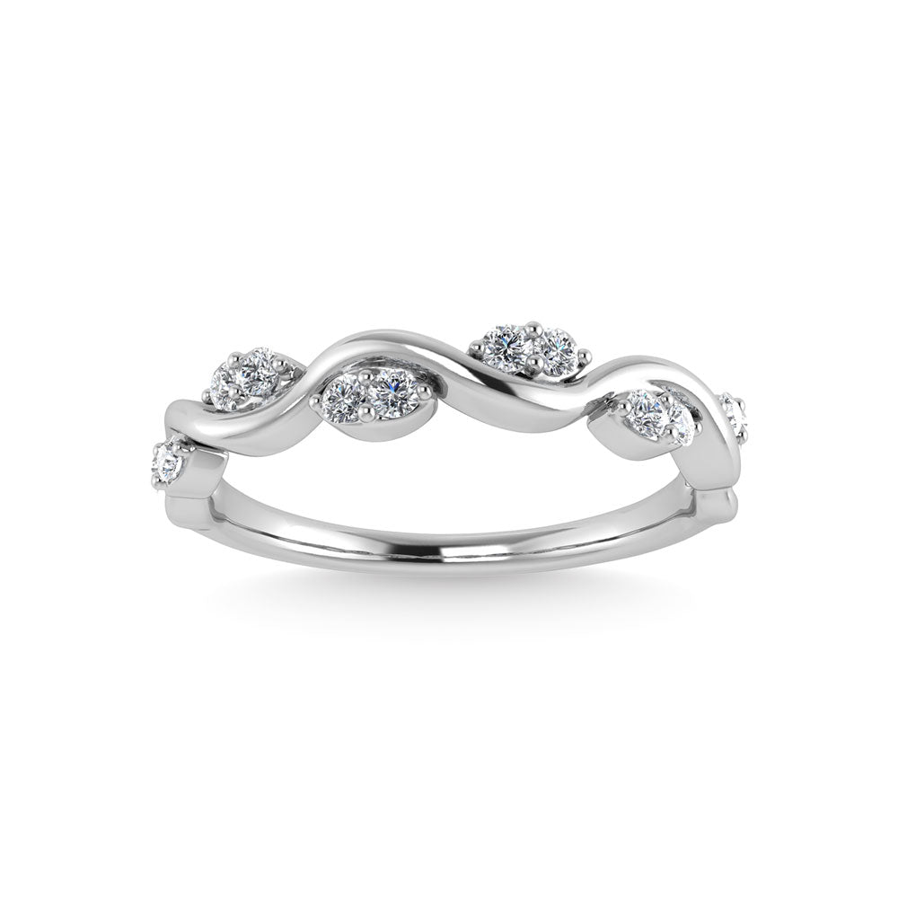 1/6 Ct. Tw. Diamond Stacked Band in 14k White Gold