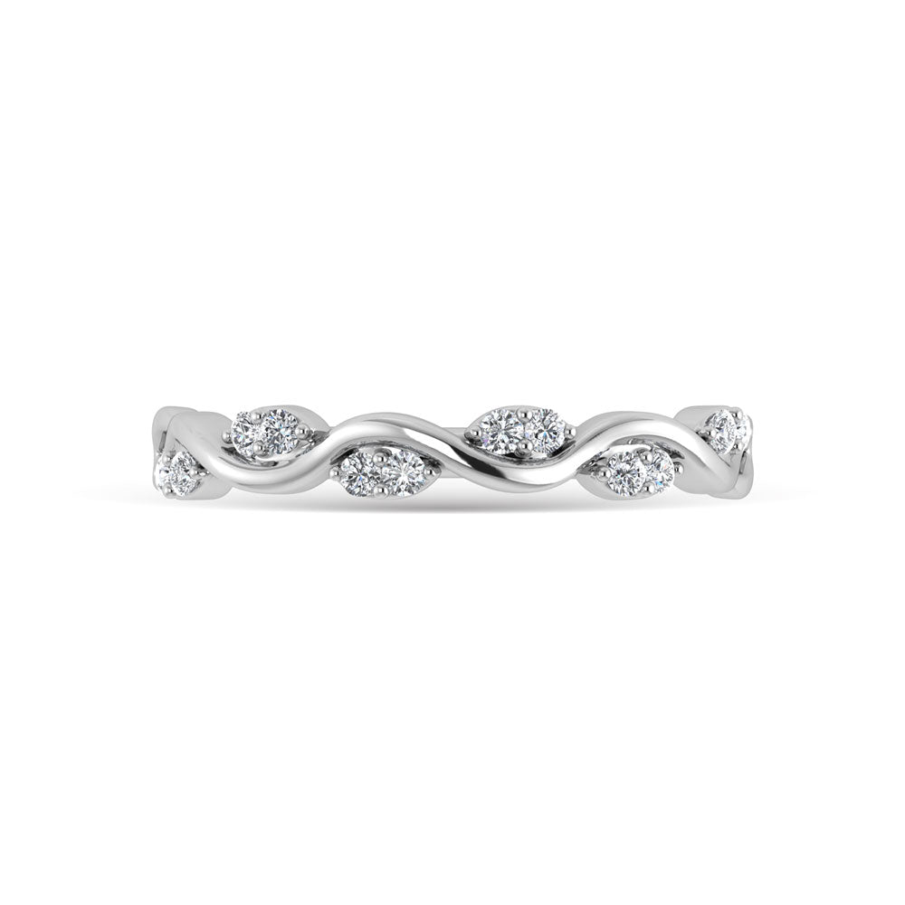 1/6 Ct. Tw. Diamond Stacked Band in 14k White Gold