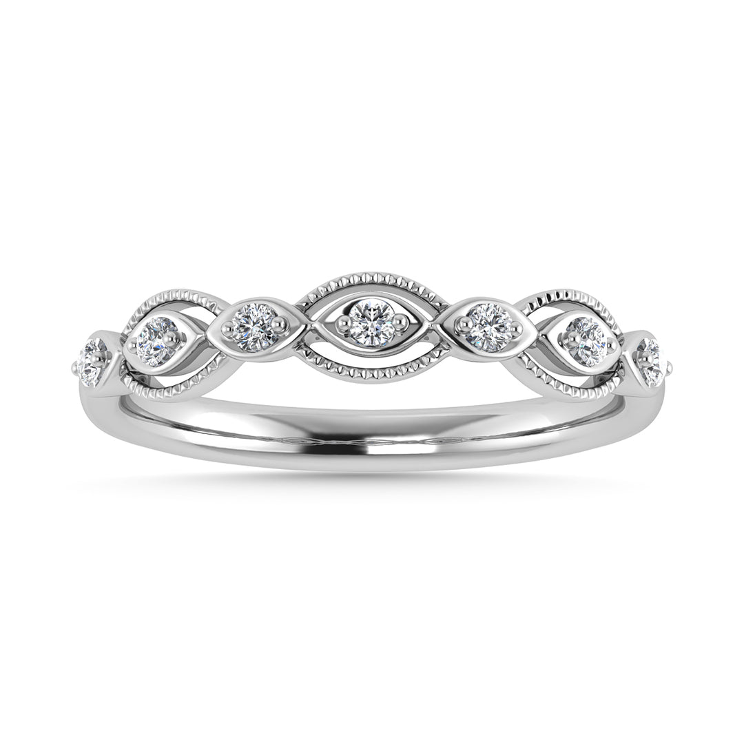 1/6 Ct. Tw. Diamond Stacked Band in 14k White Gold