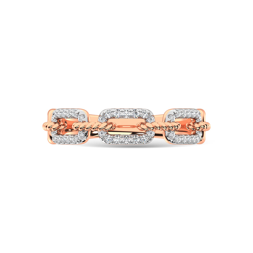 1/5 carat total 10k rose gold diamond fashion ring