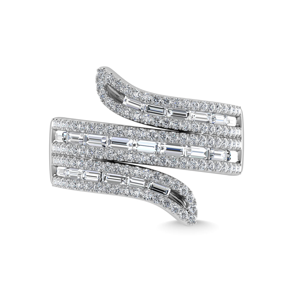 14K white gold diamond ring, 1 1/4 carats total.