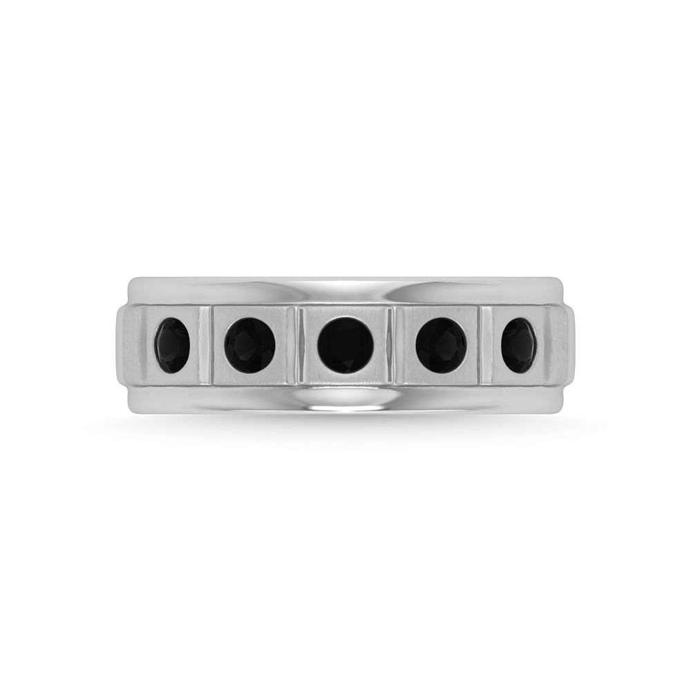 1/2 ct. 14K White Gold Diamond Men's Machine Band