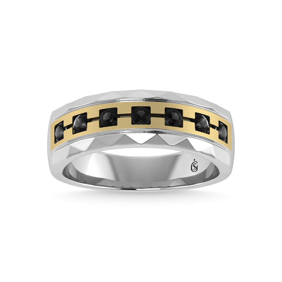 1/2 ct. 14K White Gold Diamond Men's Machine Band