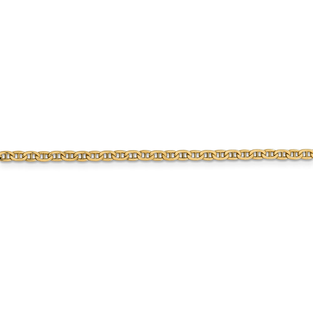 Cadena de ancla semisólida de 14k y 2,4 mm