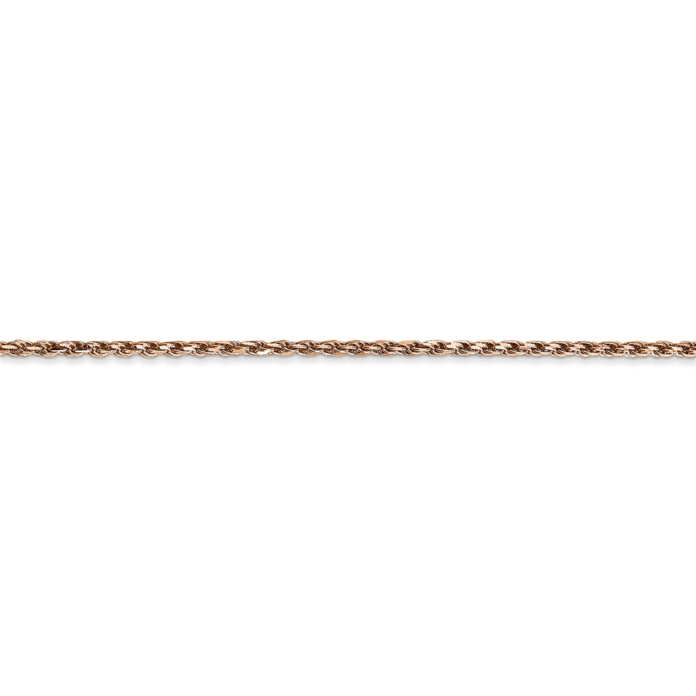 1.8mm D/C Machine Made Rope Chain in 14k Rose Gold