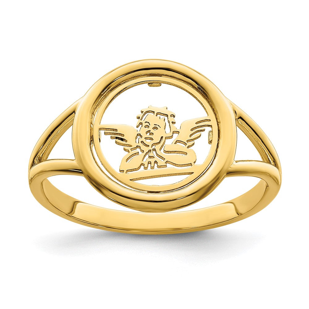 Rafael Angel Ring in Polished 14k Yellow Gold Circle