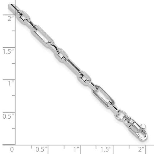 14K White Gold Polished Elegant Link Bracelet