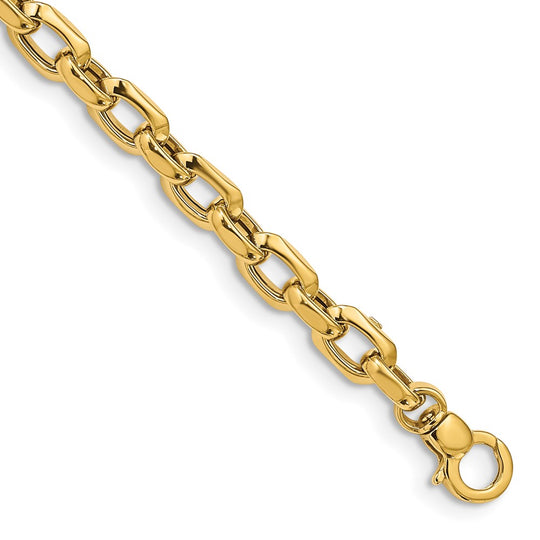 Polished 14K Gold Elegant Link Bracelet