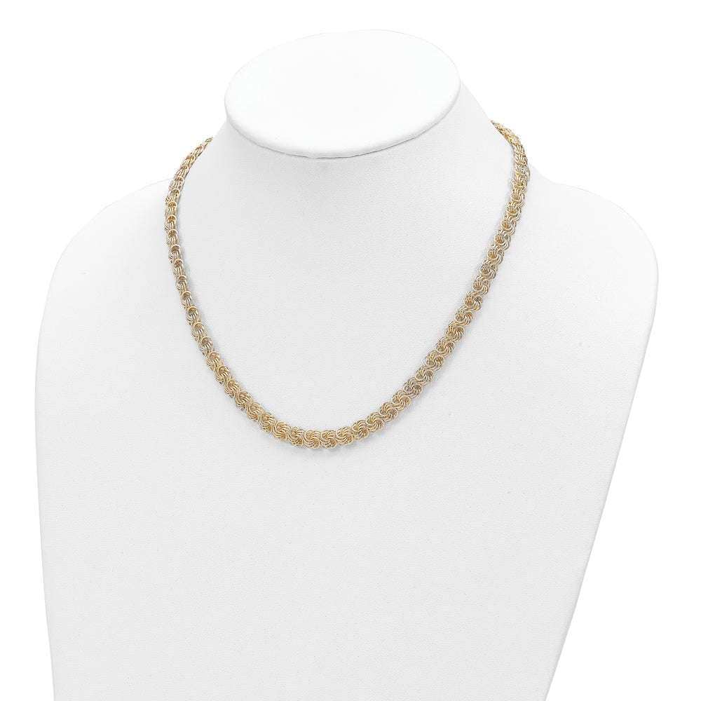 14K Yellow Gold Necklace with Polished Fancy Links