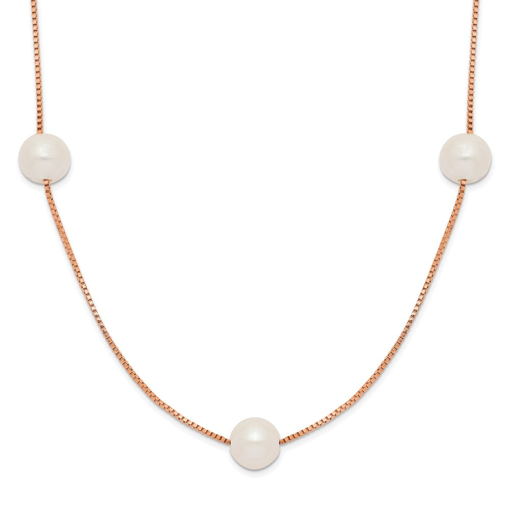 Freshwater Cultured Pearl Necklace in 14k Rose Gold