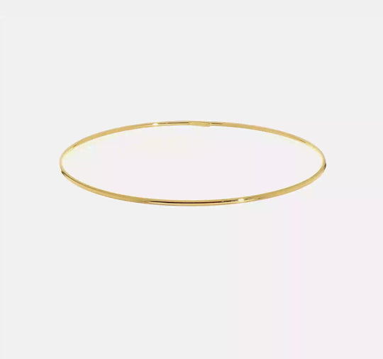 14k Yellow Gold 1.5mm Polished Slip-on Bracelet