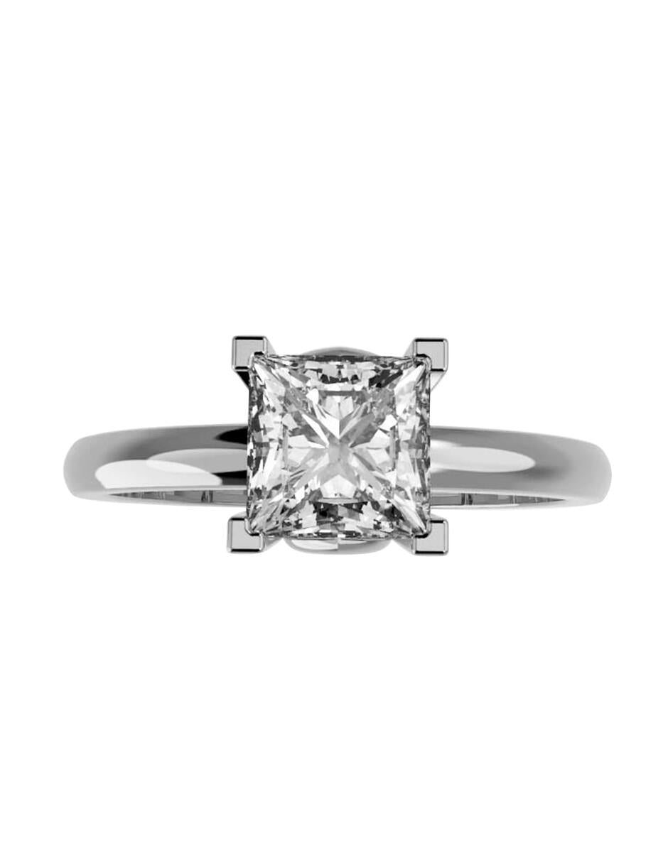 Comprar Media Alianza Oro Blanco Y Brillantes 1.15 Ct | Roberto Joyero