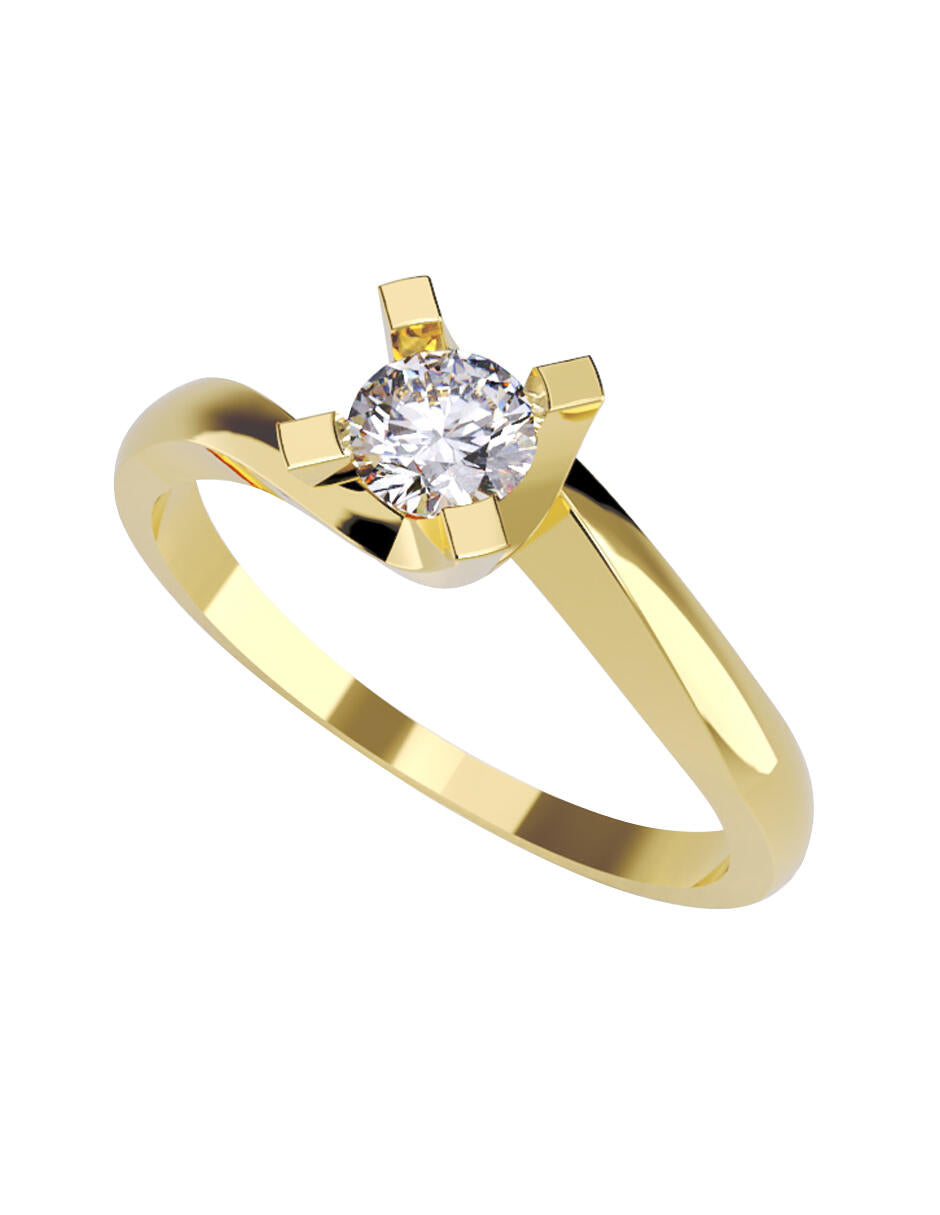 14K GOLD ENGAGEMENT RING WITH SI1 NATURAL DIAMOND Amore Mio!