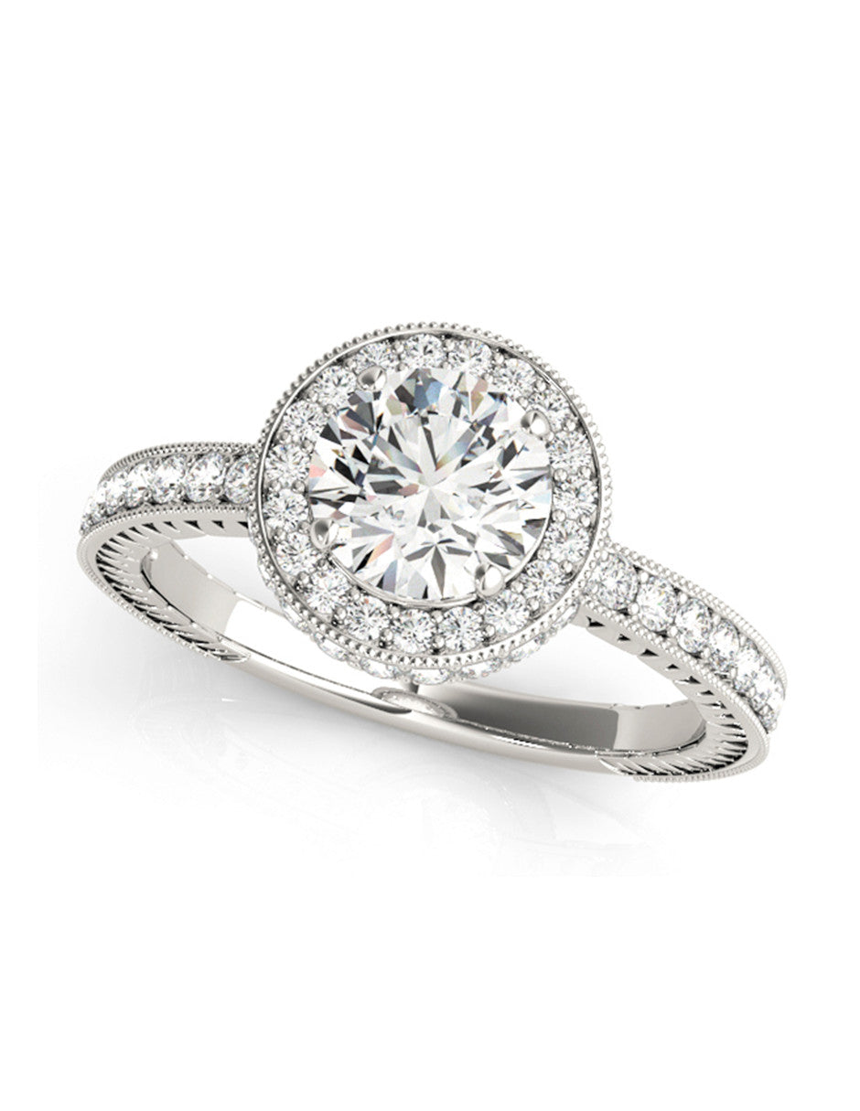 Custom Halo Engagement Ring Setting – Amore Mio!