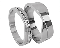 Argollas de matrimonio diferentes.