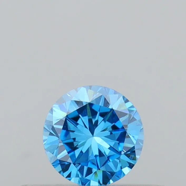 0.27ct Round Lab Grown Diamond (Colour Fancy Vivid Blue, Clarity VVS2, Cut GD, IGI Certified)
