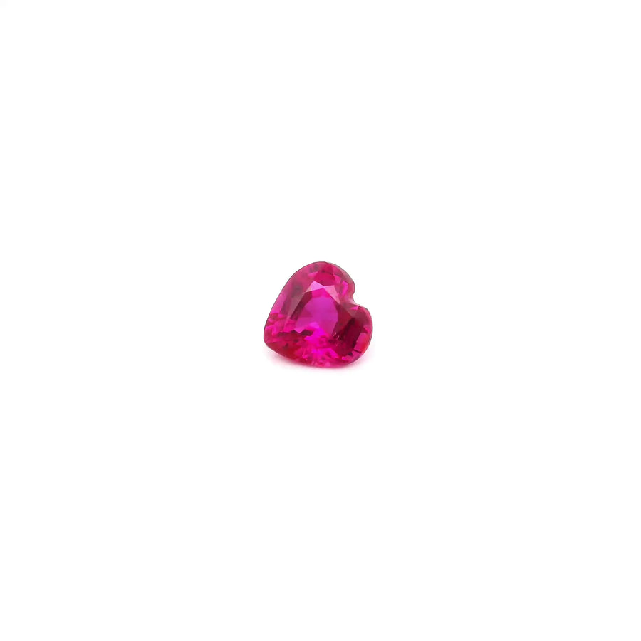 0.33ct Heart Natural Ruby (Colour Red, Clarity Slightly Included, Cut Faceted)