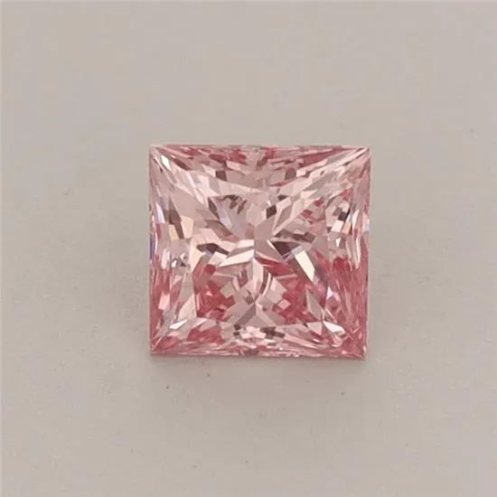 0.45ct Princess Lab Grown Diamond (Colour Fancy Vivid Pink, Clarity VS1, IGI Certified)