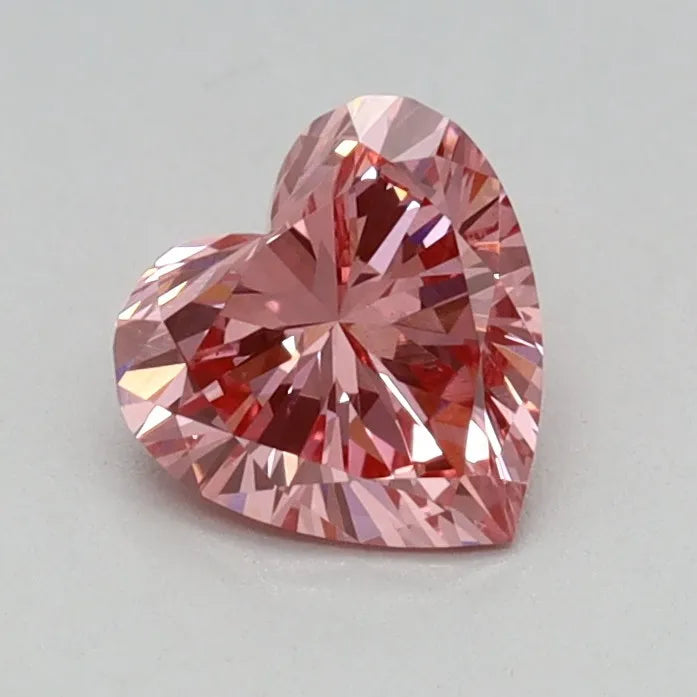 0.48ct Heart Lab Grown Diamond (Colour Fancy Vivid Pink, Clarity VVS2, IGI Certified)