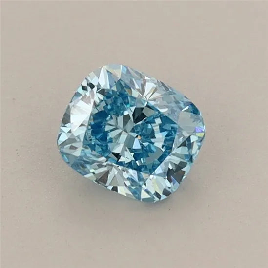 0.51ct Cushion modified Lab Grown Diamond (Colour Fancy Vivid Blue, Clarity VS2, IGI Certified)