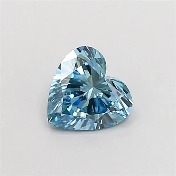 0.52ct Heart Lab Grown Diamond (Colour Fancy Vivid Blue, Clarity VS1, IGI Certified)