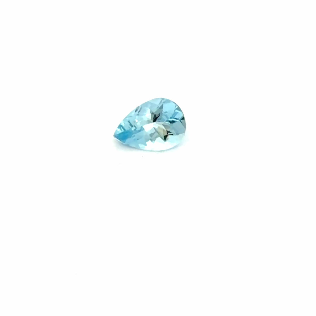 0.53ct Pear Natural Aquamarine (Colour Blue, Clarity Eye Clean, Cut Faceted)
