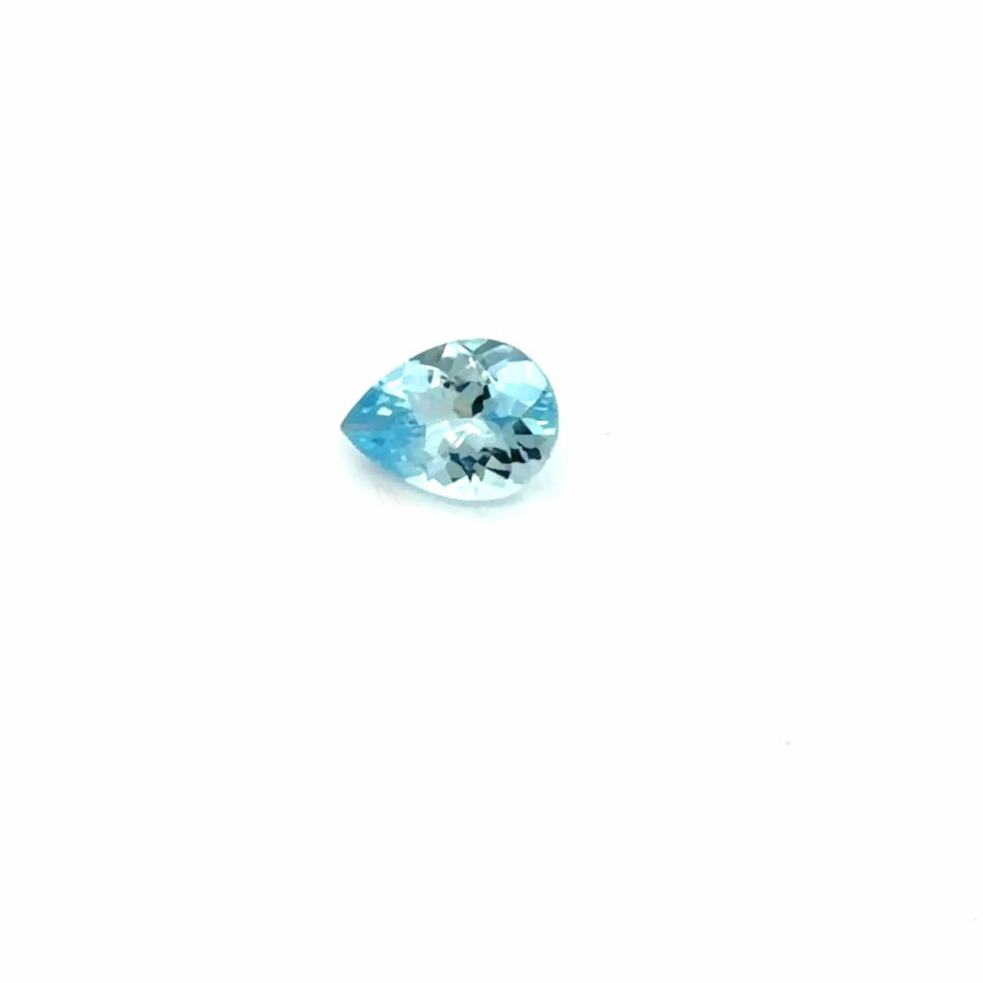 0.54ct Pear Natural Aquamarine (Colour Blue, Clarity Eye Clean, Cut Faceted)
