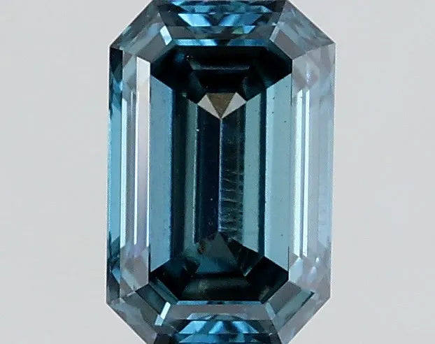 0.55ct Emerald Lab Grown Diamond (Colour Fancy Vivid Blue Green, Clarity VS2, IGI Certified)