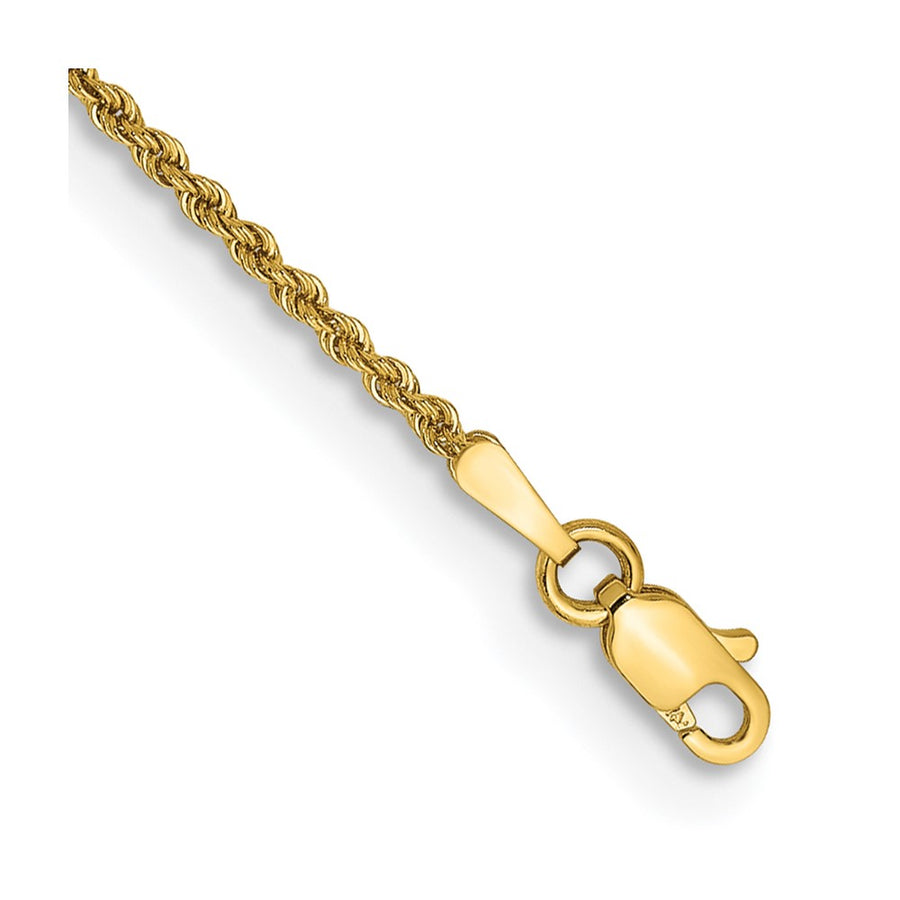 Pulsera de Cuerda de 14K, 6 pulgadas, 1.5 mm con Cierre de Langosta
