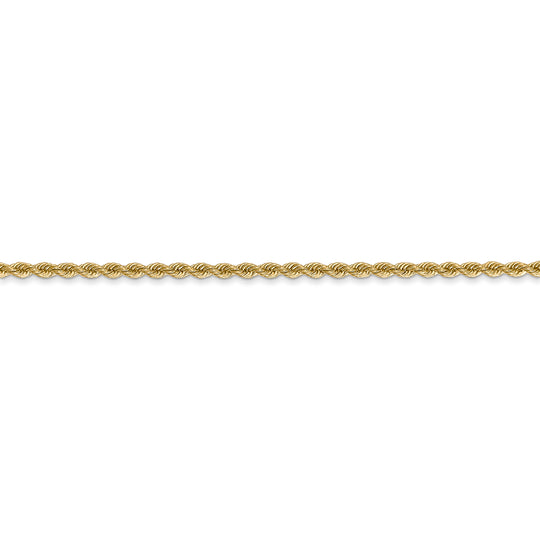 14K Yellow Gold Chain, 14 Inch, 2mm, Regular Rope with Lobster Clasp